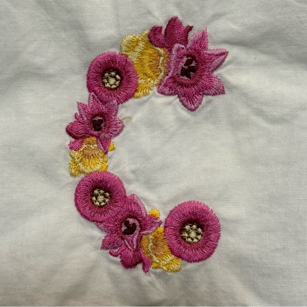 Floral Embroidered Decorative Hand Towel - Picture 3 of 5